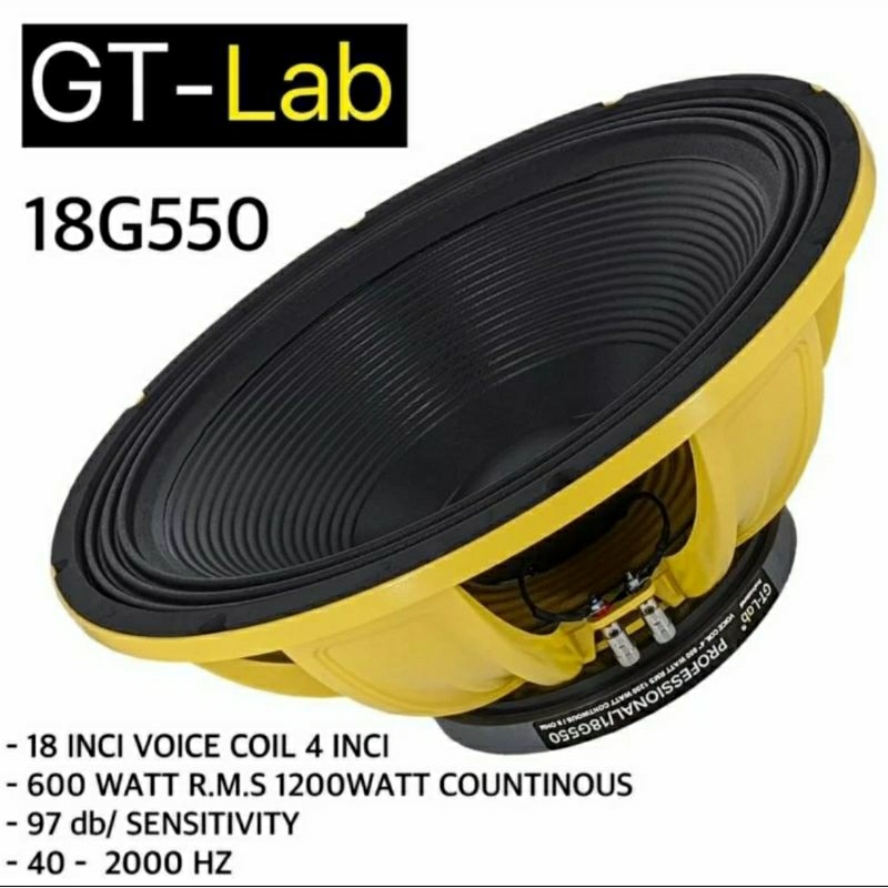 Komponen speaker 18" GT LAB 18G550 18inch original
