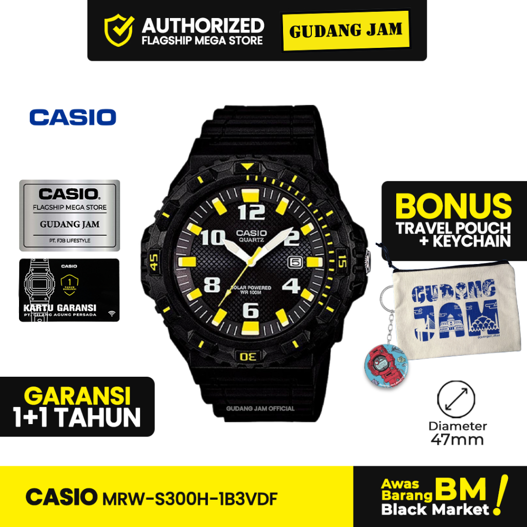 Jam Tangan Casio MRW-S300H-1B3VDF MRW-S300H MRW-S300 MRWS300H MRW S300H