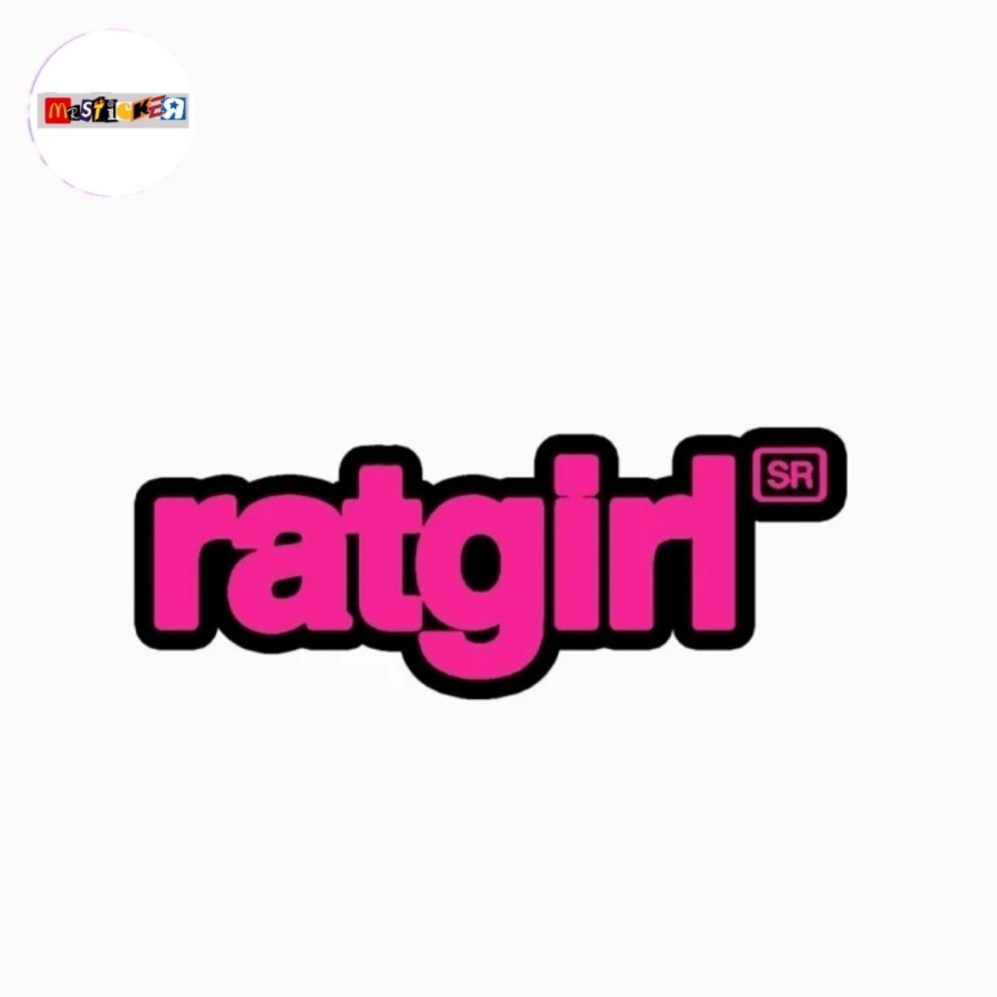 

sticker RATGIRL stray rats logo stiker streetwear