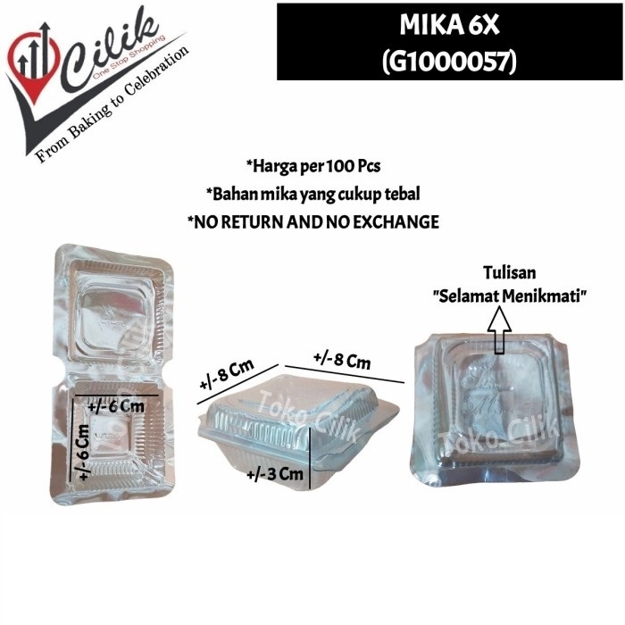 mika+kemasan+packing+wadah+6x+kue+snack+makanan+cemilan+gorengan+cake