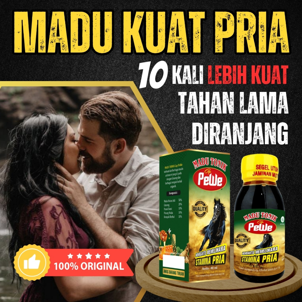 

Madu Tonik Pewe Original Madukuat Herbal Stamina Pria Kuat Tahan Lama di Ranjang Tanpa Efek Samping