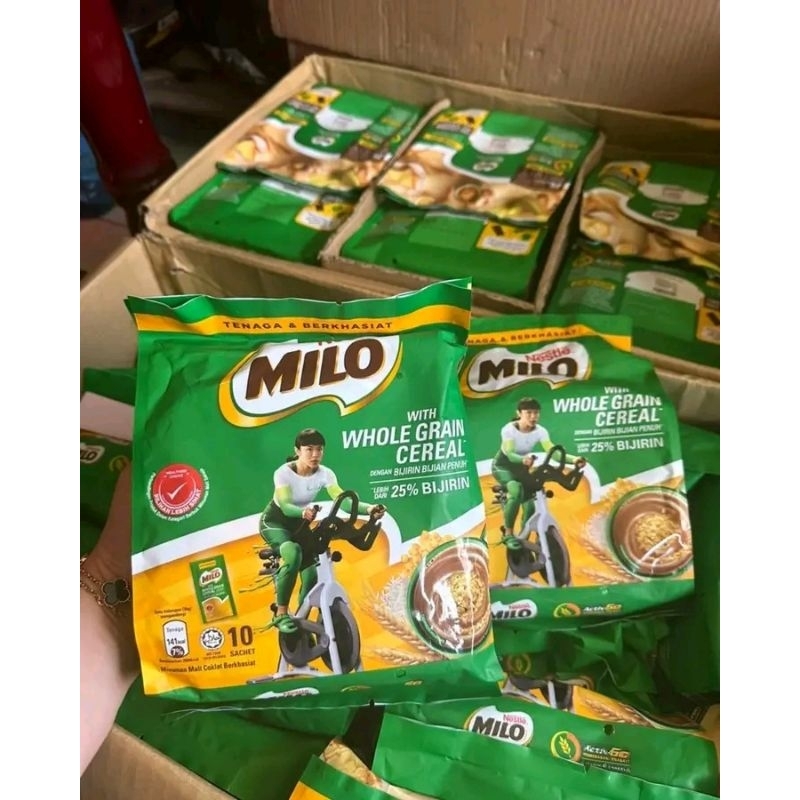 Milo Cereal whole grain isi 10 Sachet