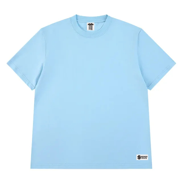 HEDON STATE Baju Pendek Kaos Distro Baby Blue 100% Cotton Pria Wanita Unisex