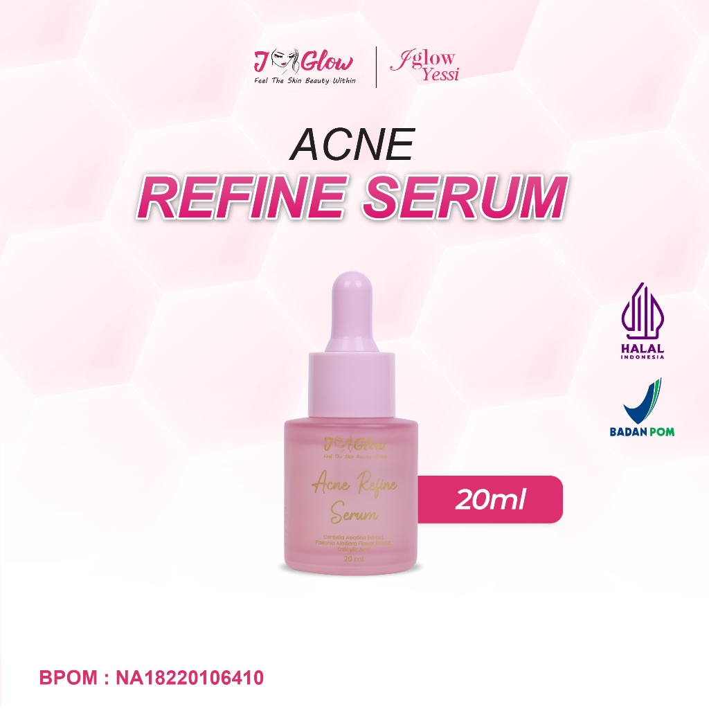 J-GLOW - Acne Refine Serum - Ampuh Atasi Jerawat, kulit berminyak dan Komedo - 20ml
