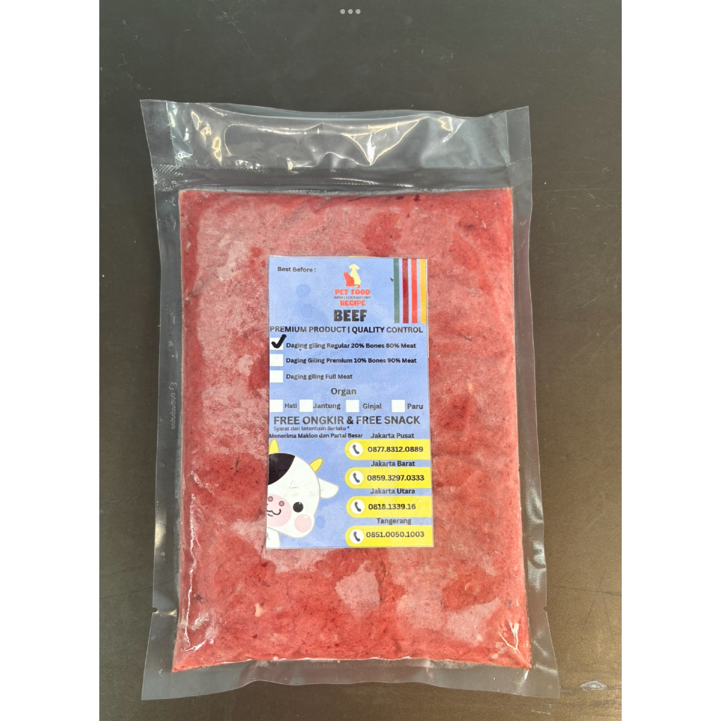 

Pet Food Recipe- 500gr Raw Food Beef Eco