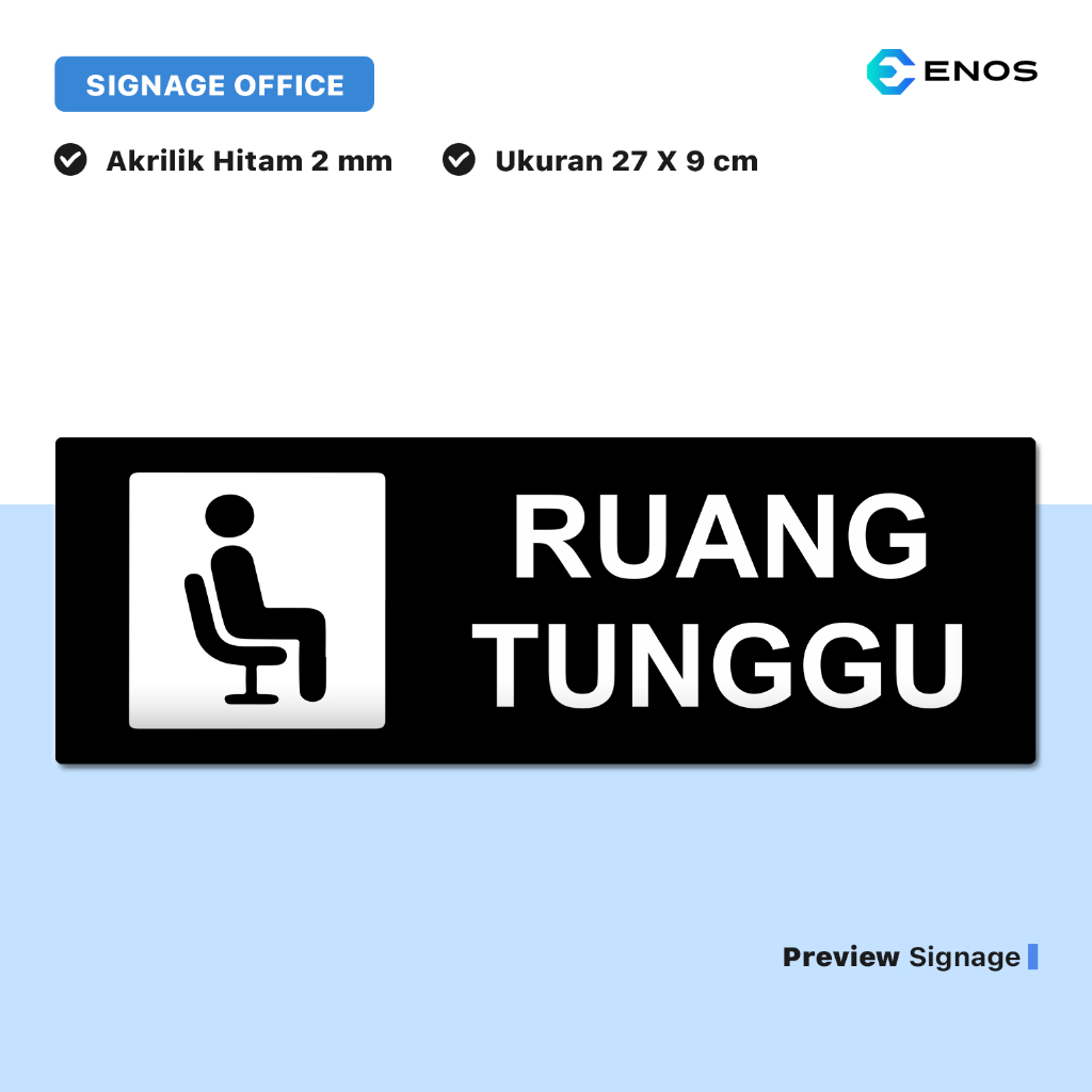 

RB AKRILIK SIGNAGE PENANDA RUANGAN OFFICE 27 X 9 CM