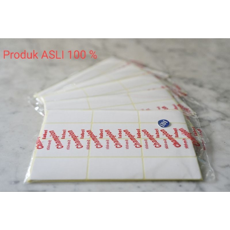 

Label champion ASLI termurah isi 7 lbr (ecer & grosir)