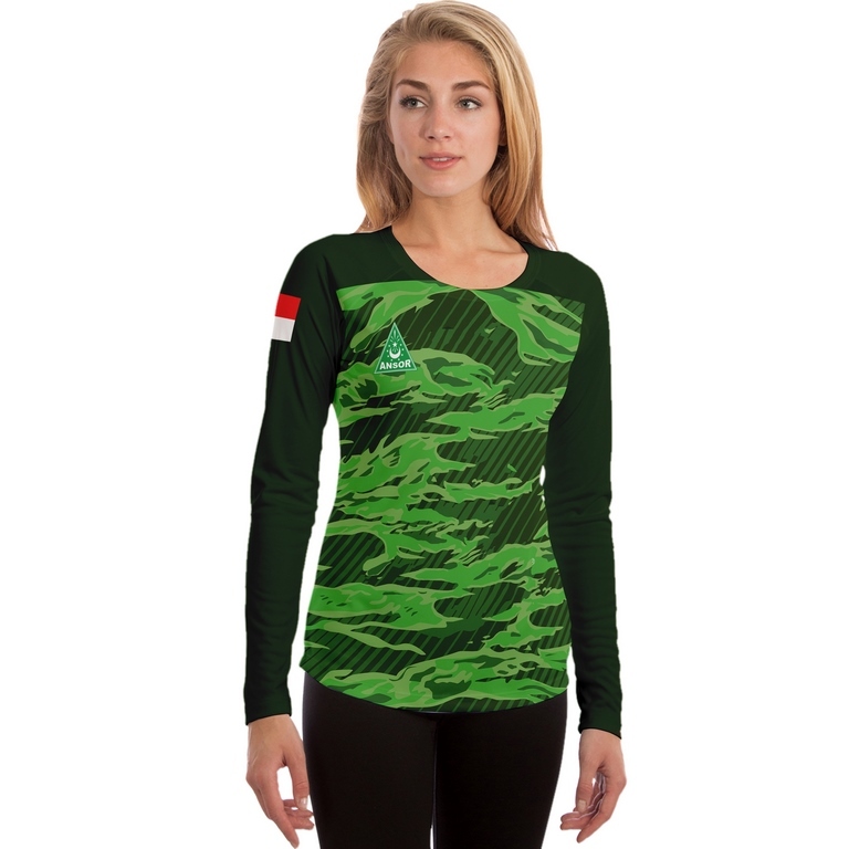 kaos wanita baju ansor - jersey banser NU 3D Fullprinting terbaru [BISA COD]