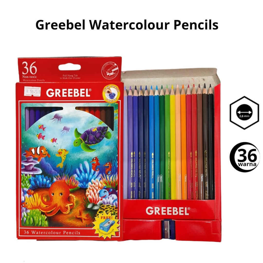 

Pensil Warna Greebel 36 Watercolour Classic Colour ATK Perlengkapan Menggambar Mewarnai
