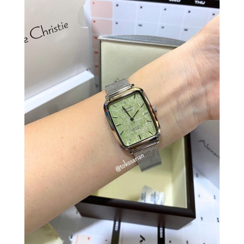 Alexander Christie AC 8699 MH Original Bergaransi Jam Tangan Rantai Pasir Analog Wanita