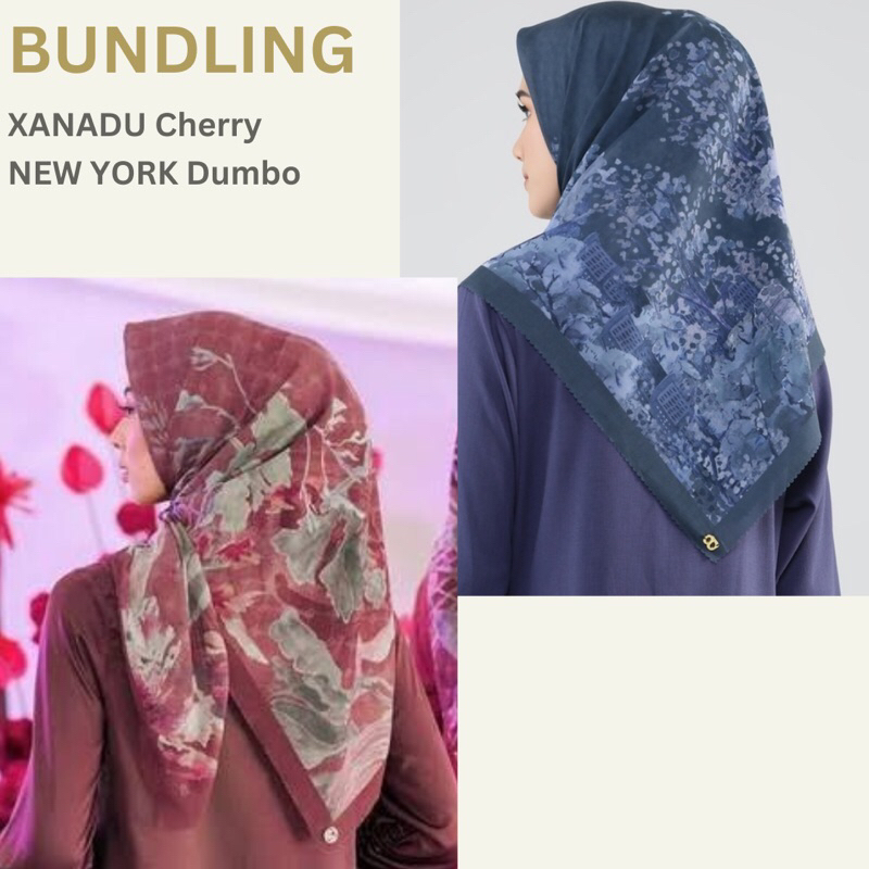 [Diskon Shopee Video][BUNDLING] Buttonscarves XANADU Cherry Buttonscraves NEW YORK Dumbo Lawasan Ori