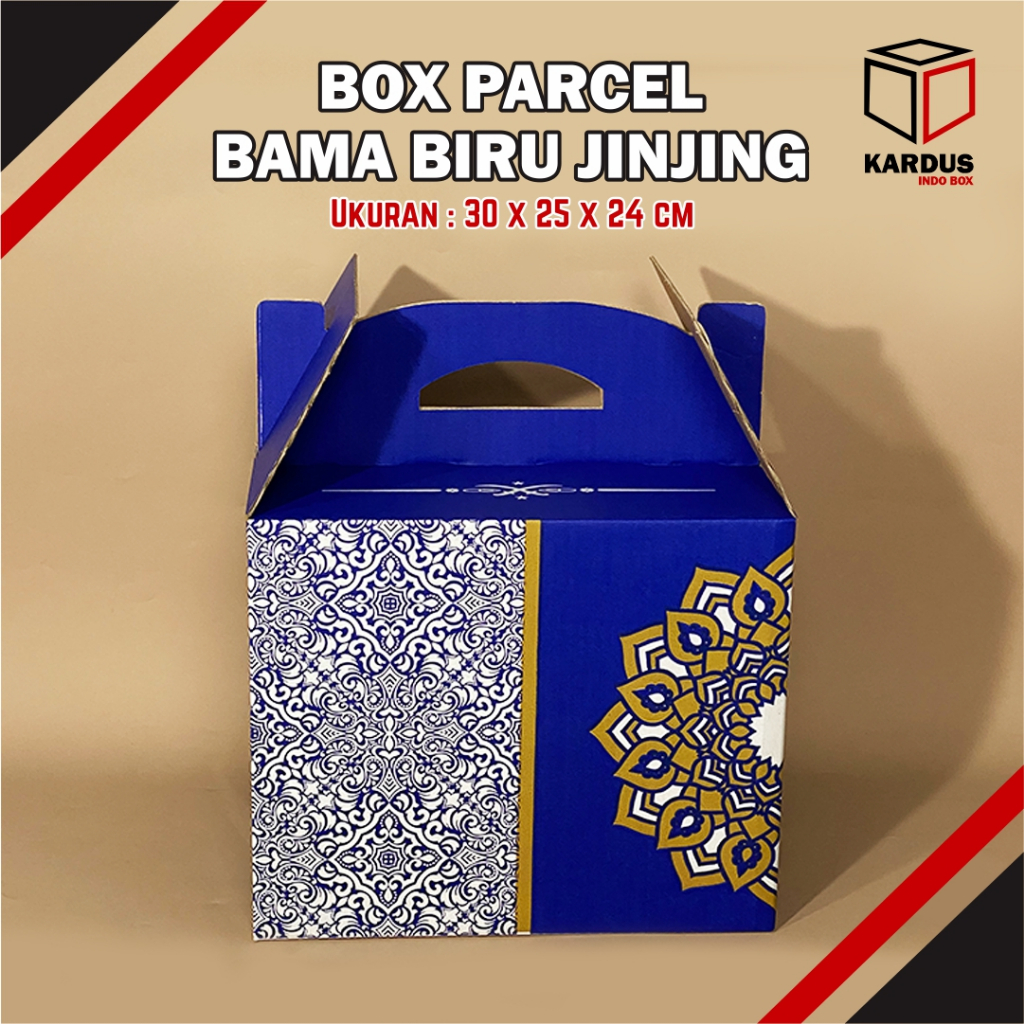 

JINJING BAMA BIRU 30 25 24- BOX PARCEL BATIK/HAMPERS BOX SEMBAKO/PARCEL SEMBAKO