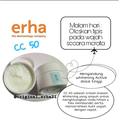 Cream malam erha CC50 (correcttive cream)