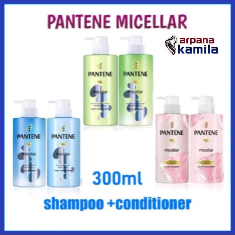 Pantene Pro-V Micellar Rose Water Shampoo dan Conditioner 300ml