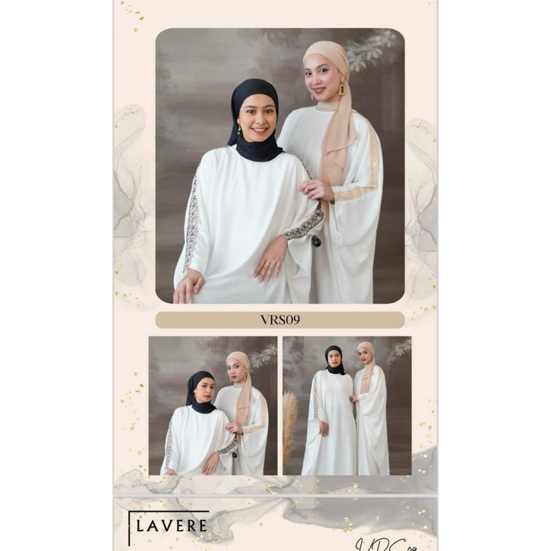 Fateeha - Ameera Abaya kaftan putih | Gamis putih Abaya putih Raya series