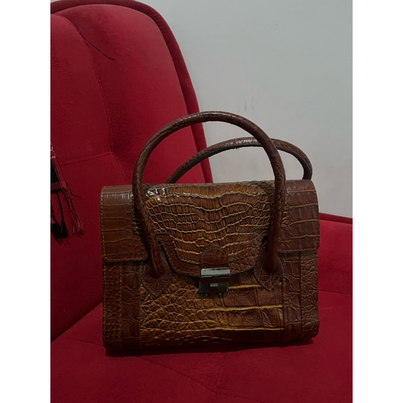 TAS WANITA TAS KULIT BUAYA SELEMPANG JINJING