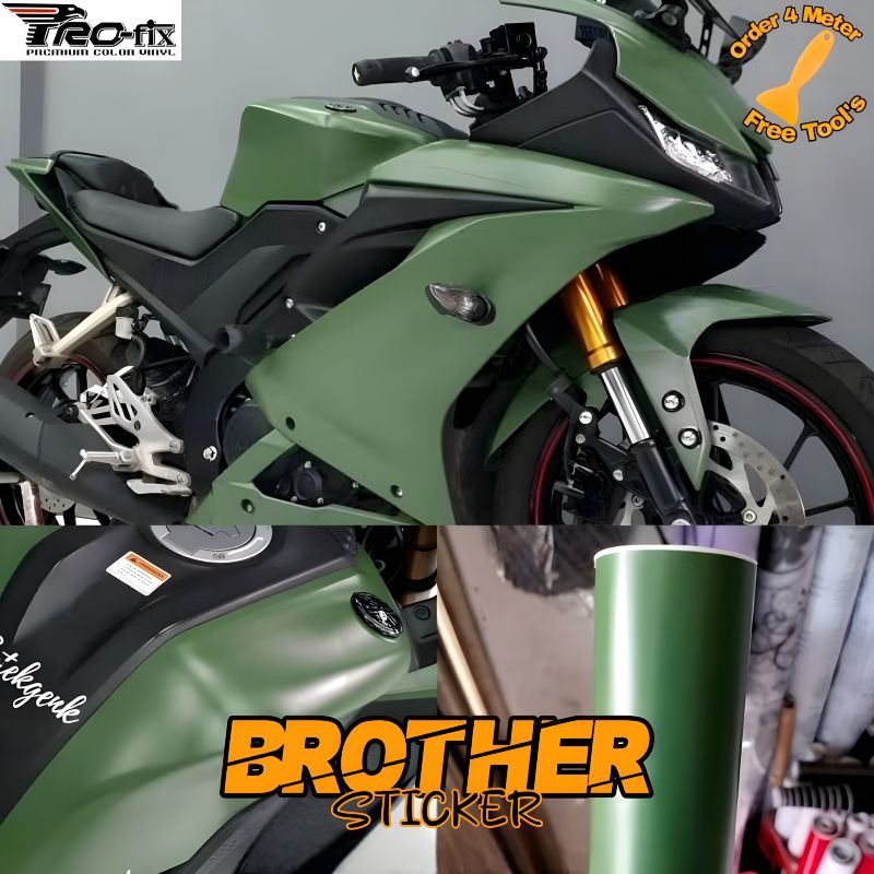 stiker skotlet hijau army doff sticker scotlite hijau tua dop