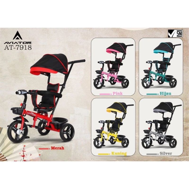 Terbaru Sepeda Roda 3 Anak Aviator AT 7918
