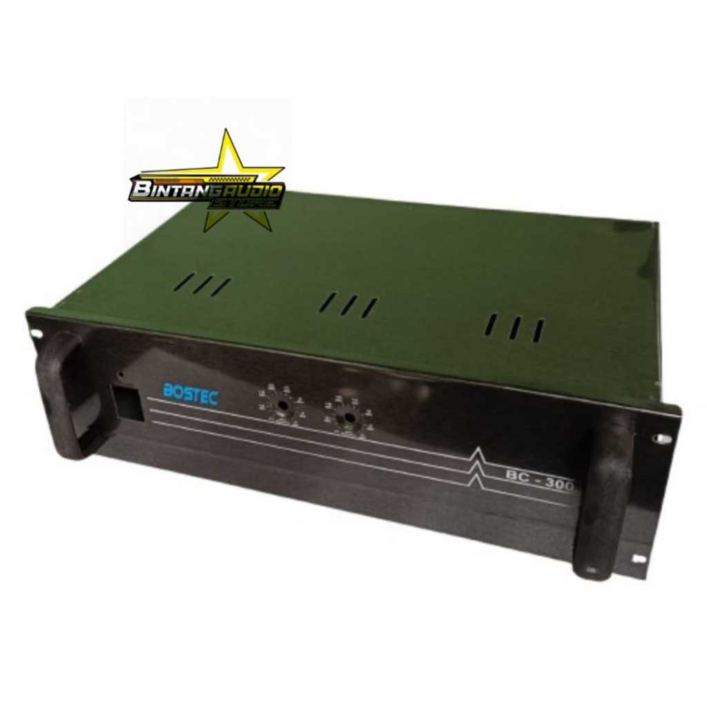 Bok Power Amplifier 2 Potensio BOSTEC BC-300 / Box Amplifier BC 300 Muat Trafo 10Amper