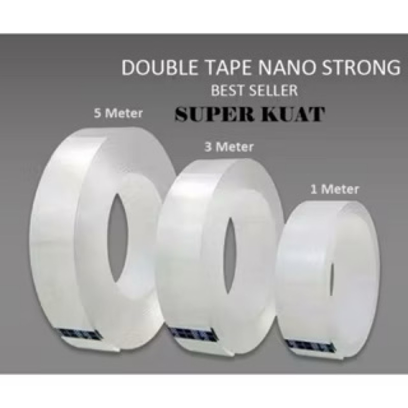 

GS Double Tape Gel Isolasi Bening 2 Sisi Anti Air Ukuran 500cm