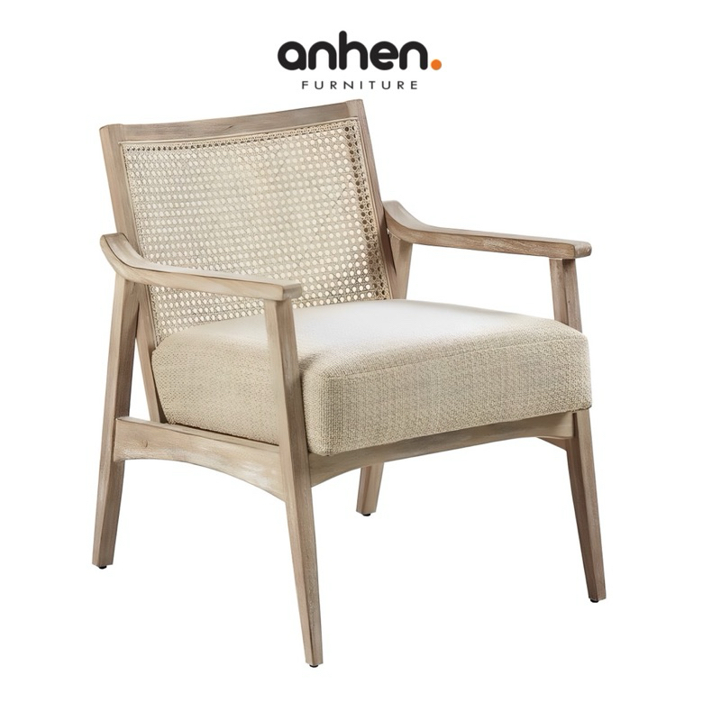 Kursi Santai Jati Anyaman Rotan / Kursi Malas Jati Anyaman Rotan Alam / Lazy Chair / Arm Chair