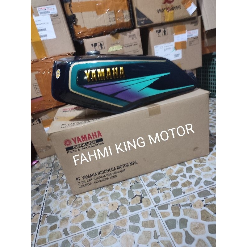 TANGKI RX KING HIJAU BOTOL ORIGINAL YGP STRIPING EMBLEM PREMIUM 1995/96 DI CLEAR PERNIS