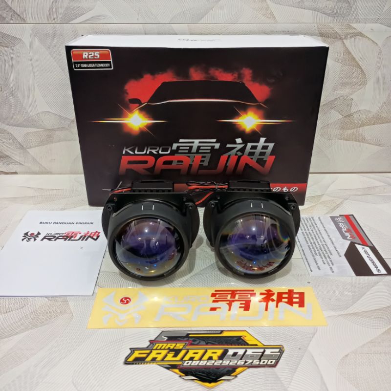 Biled Kuro Raijin HL R25 Projie Projector Biled 2.5 inch Blue Lens 60 Wat