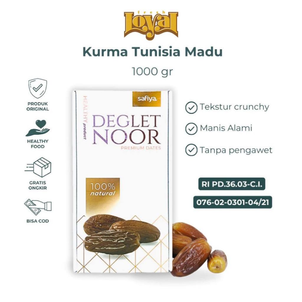

Kurma tunisia madu dates 100% original kemasan 1kg-500gr
