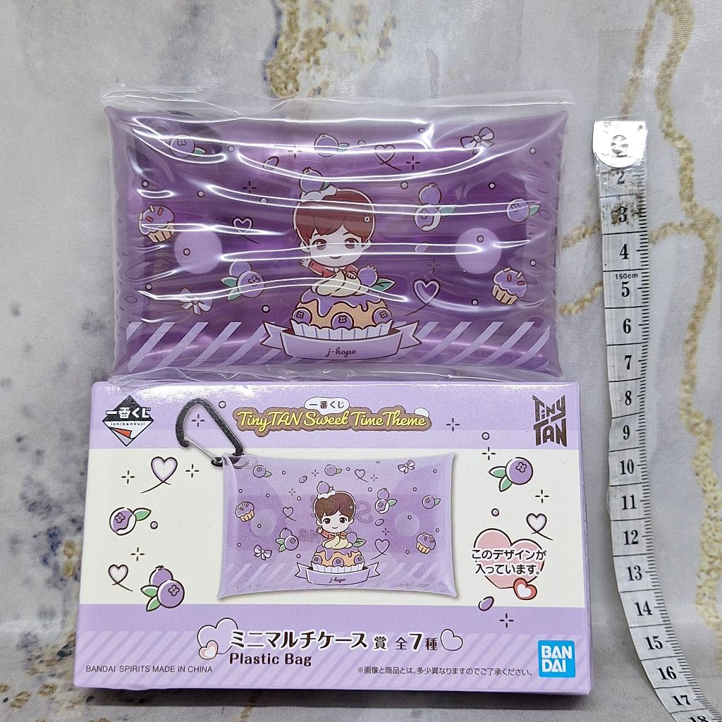 BTS Tinytan J-Hope Jhope J Hope Pouch Plastic Bag Keychain Ichiban Kuji Sweet Time Theme Gantungan K