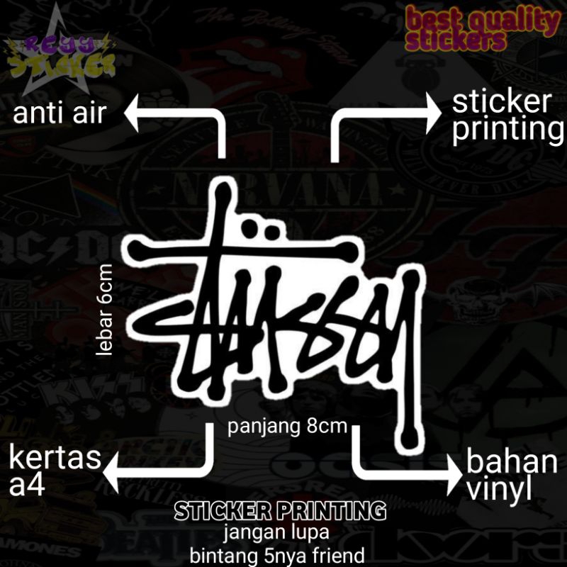 

STICKER PRINTING ANTI AIR LOGO STUSSY