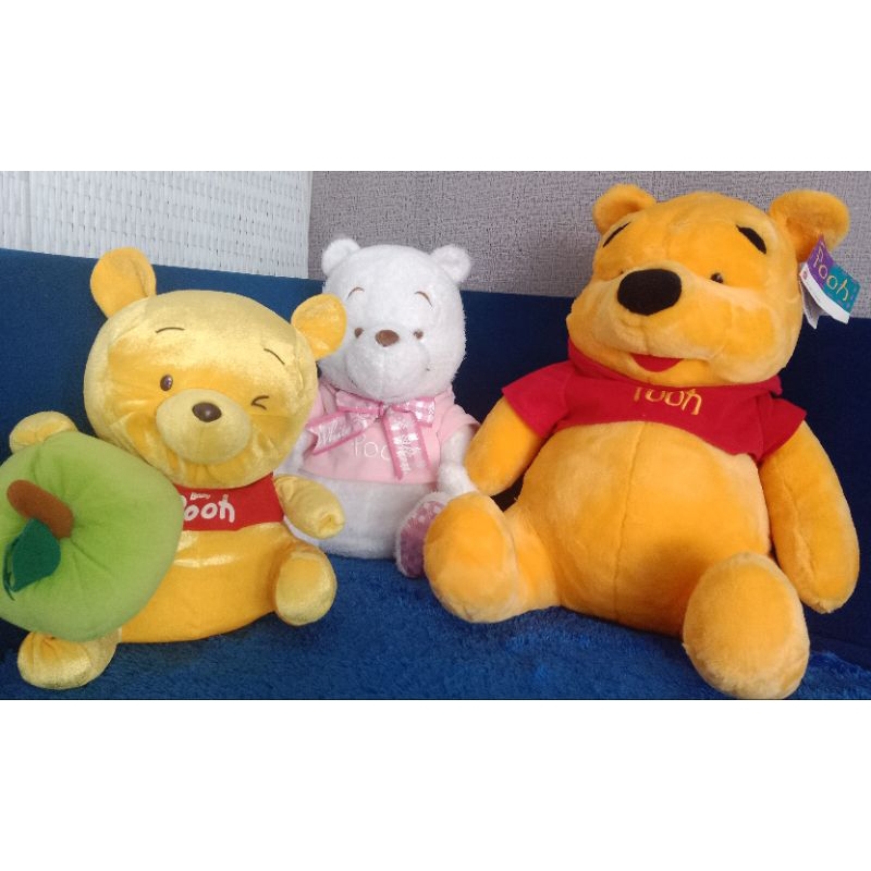 Boneka Beruang Winnie-the-Pooh Albino Classic Big Size and Medium Size Disney Sega Ori