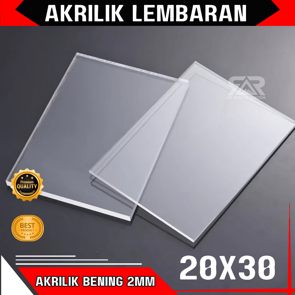 

Akrilik bening 2mm 20 x 30 lembaran/ 2mm clear acrylic 20 x 30