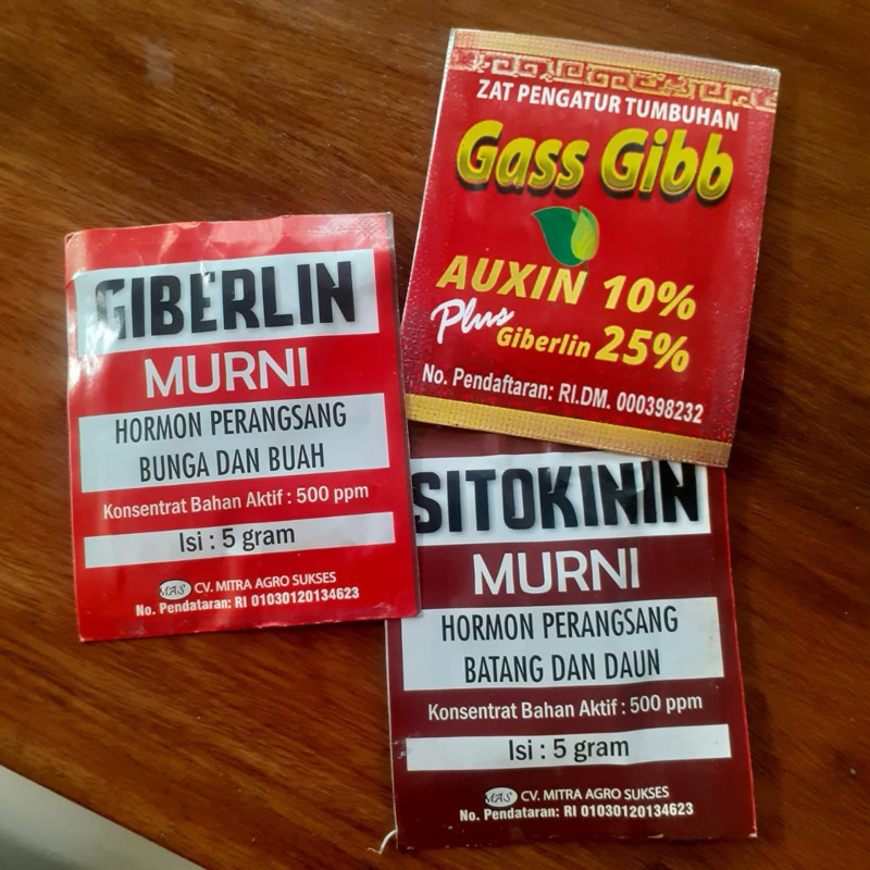 AUKSIN, GIBERELIN, SITOKININ, GASSGIB Ukuran Sachet