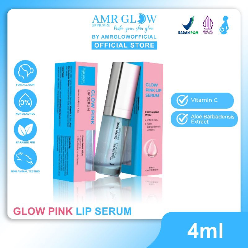 AMR GLOW - Glow Pink Lip Serum 4ml x 1pc