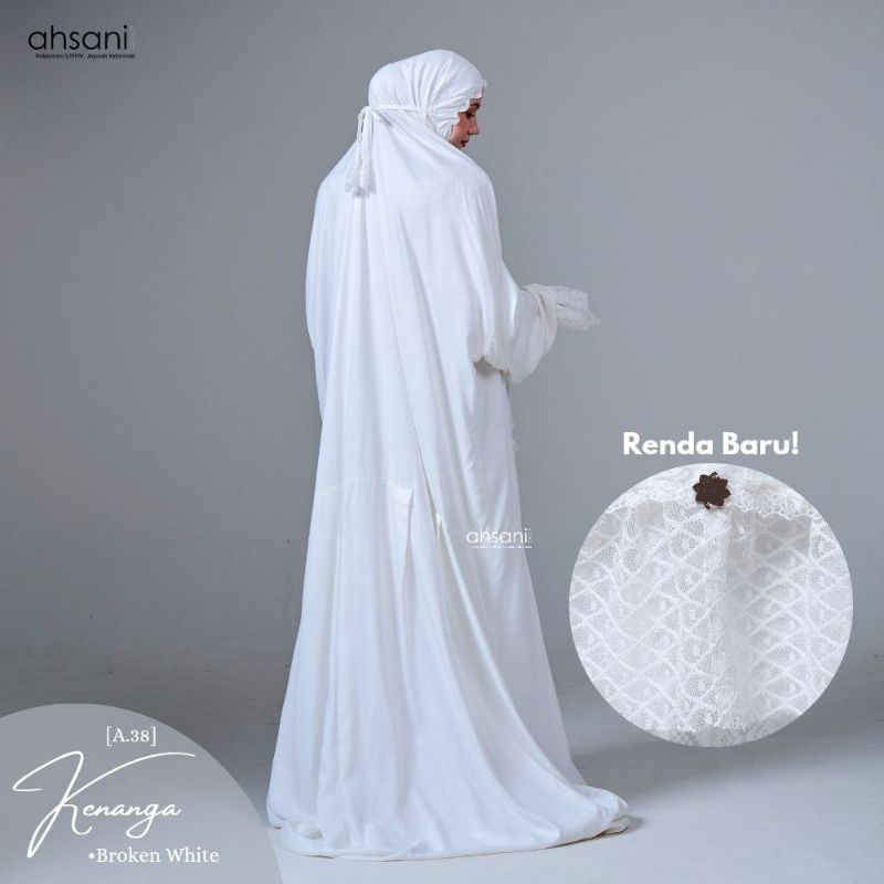 Ahsani Kenanga New NMA.03 Mukena Terusan Dewasa Super Jumbo Terbuat dari Kain Rayon Yang  Adem Mudah