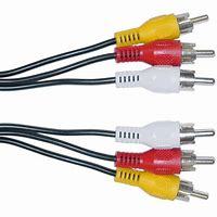 Kabel RCA DVD to TV AV Audio Video konektor Jack cabang 3 k 3 male cowo 3k3 Cable connector wire 3 k