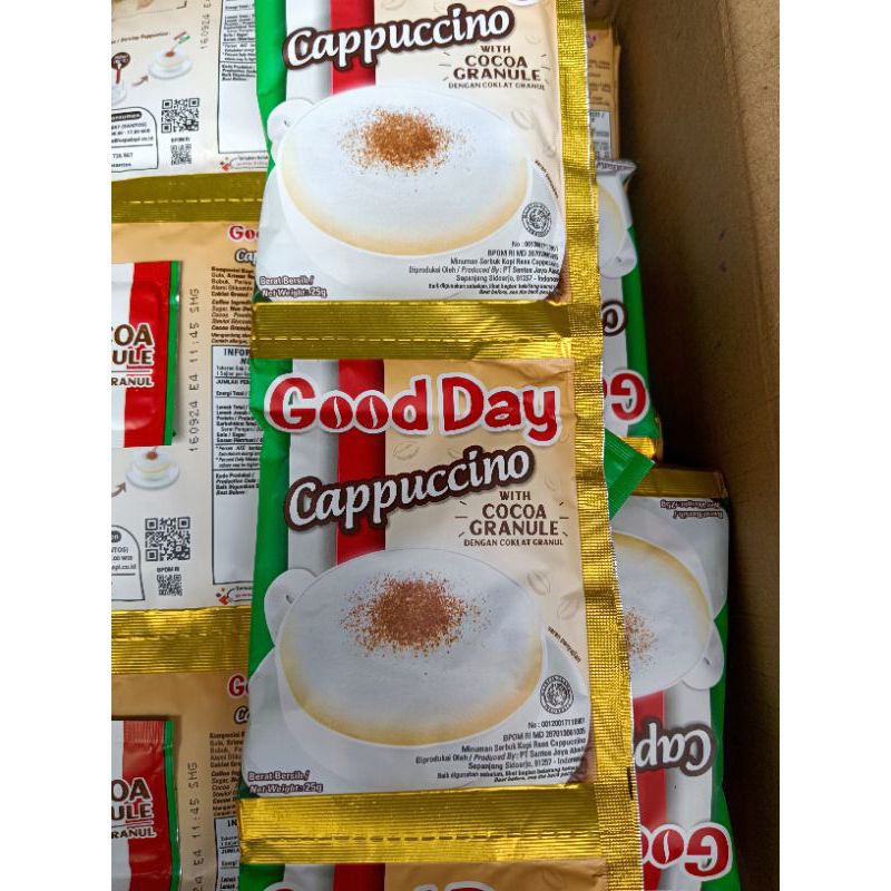 

(1 RENTENG ISI 10PCS) Kopi Good Day Cappuccino Instant Cocoa Granule Sachet - 25 gr