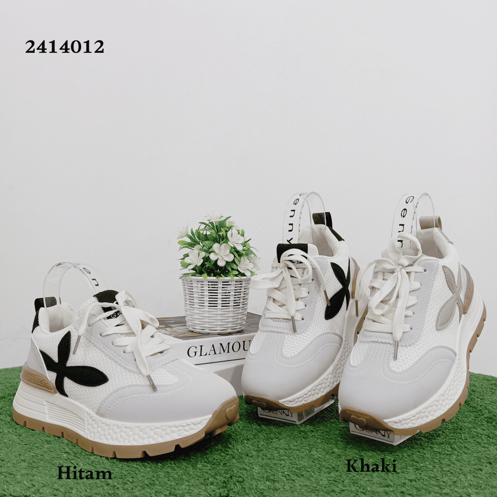 Genny Sepatu Sneakers Wanita 2414012 Tinggi 2,5 CM