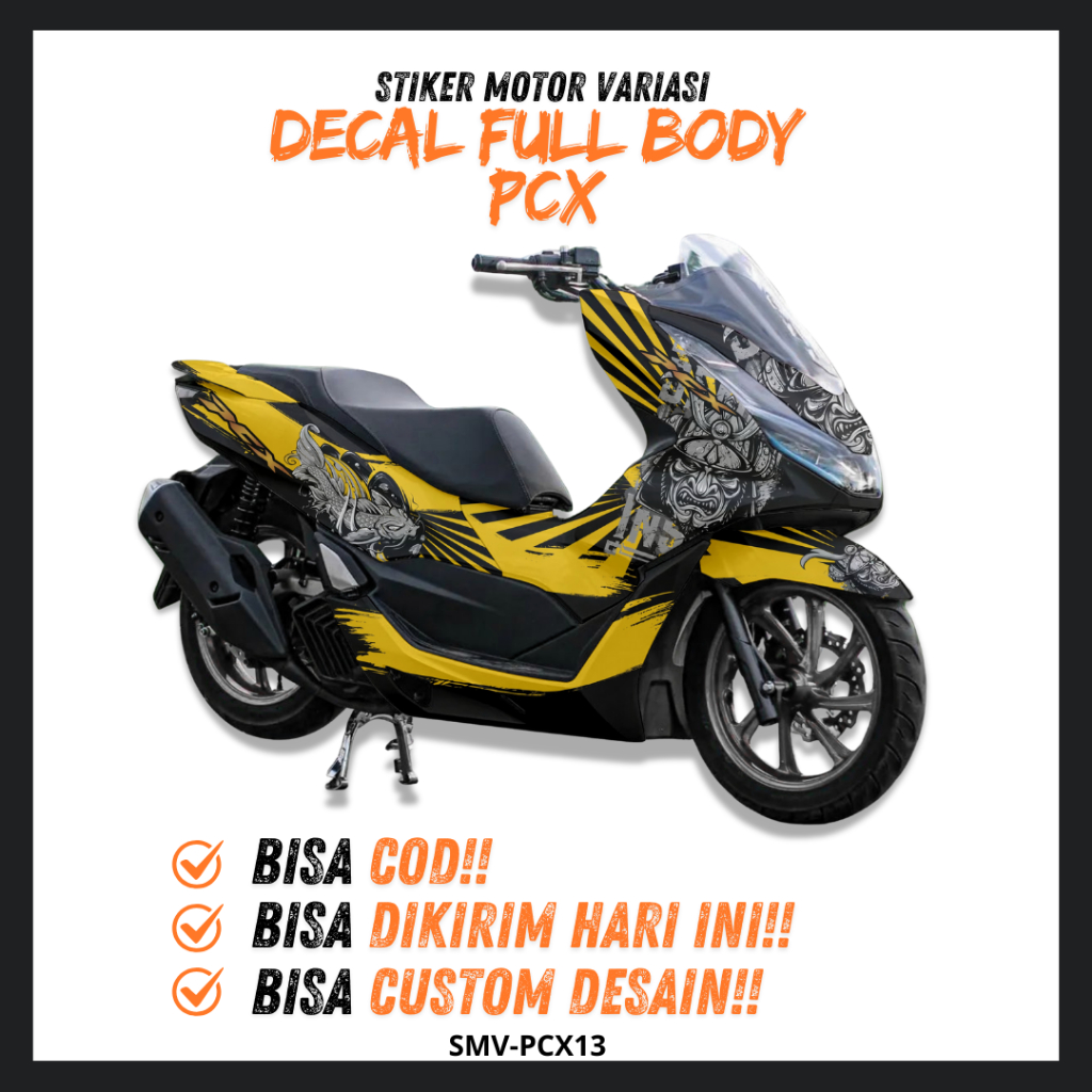 STIKER PCX FULL BODY MOTOR HONDA PCX 150 PCX 160 BISA REQUES NAMA & FOTO