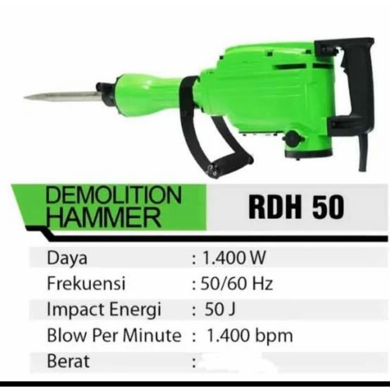 Mesin Jack Hammer Bobok Beton RYU RDH 50 Demoilition Hammer / Bor bobok beton Japan technology