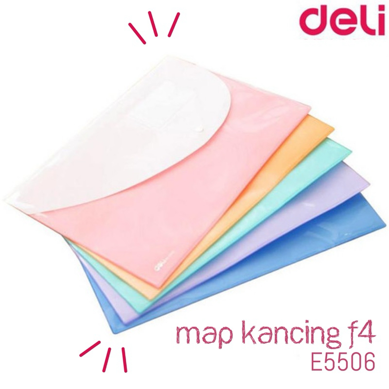 

Map Kancing DELI E5506 | ukuran F4 | Pastel Collection