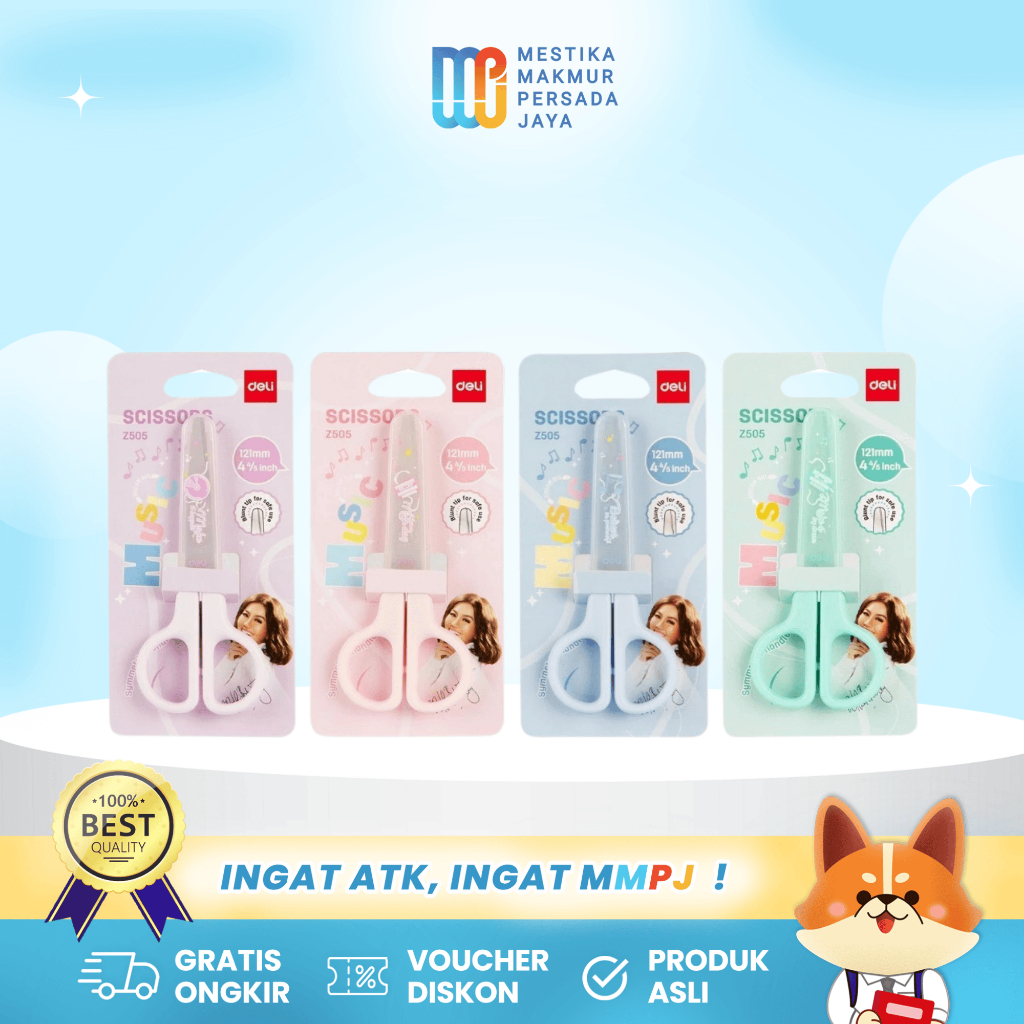 

Deli CZ505 Gunting Lucu 12cm + Cover Agnez Monica CZ505
