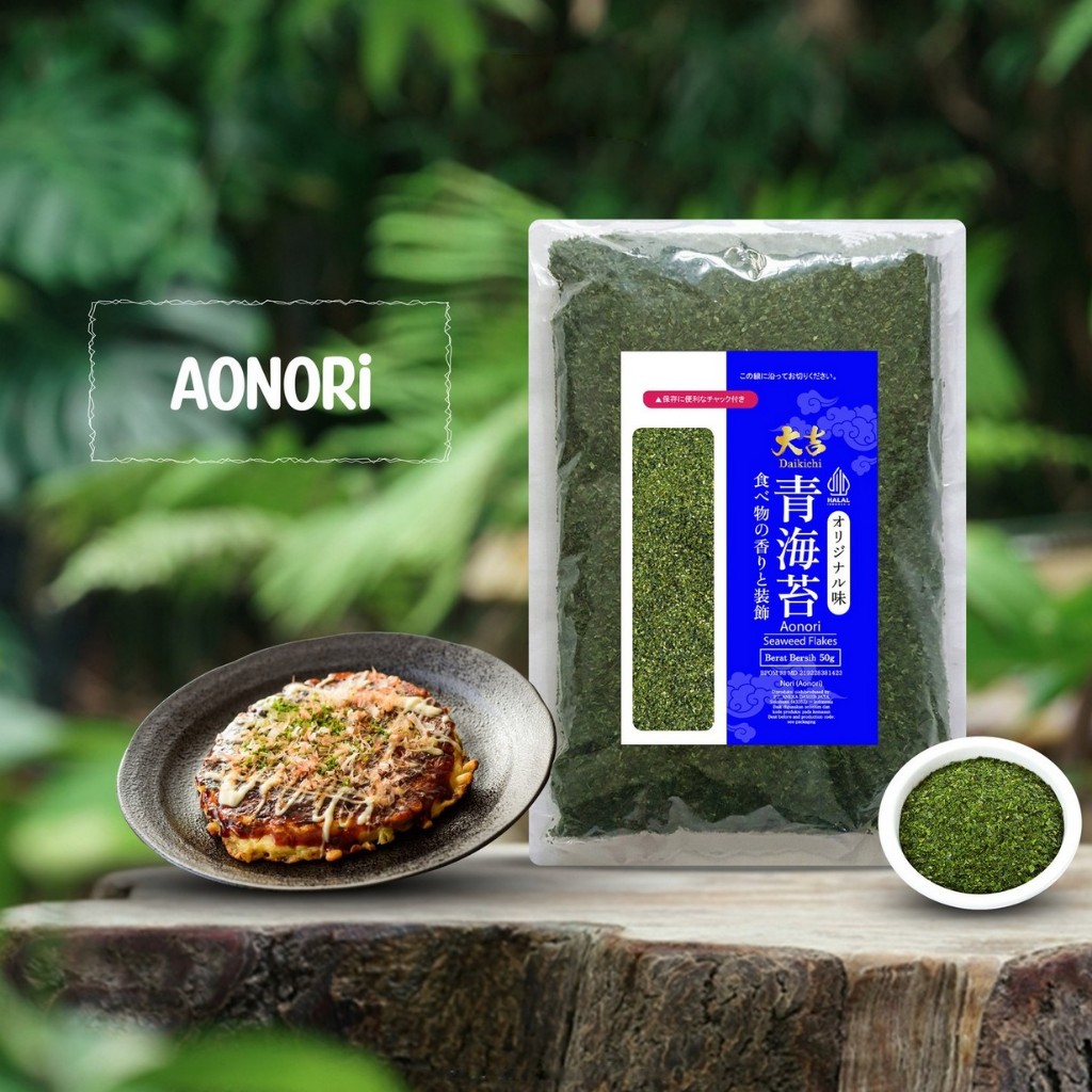 

Daikichi Aonori 100gr Seaweed Flakes – Nori Rumput Laut Tabur – Topping Taburan Takoyaki Mentai Okonomiyaki