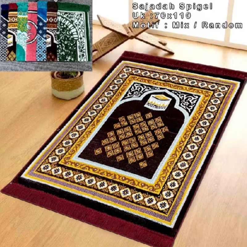 Sajadah Dewasa Spigel Sajadah Bulu Lembut Sajadah Turkey Sajadah Ukuran 110x70cm Nyaman Lembut Halus