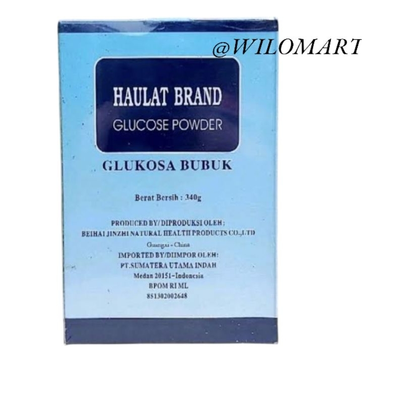 

GLUKOSA BUBUK 340 Gr/HAULAT BRAND/TEPUNG GLUKOSA BUBUK