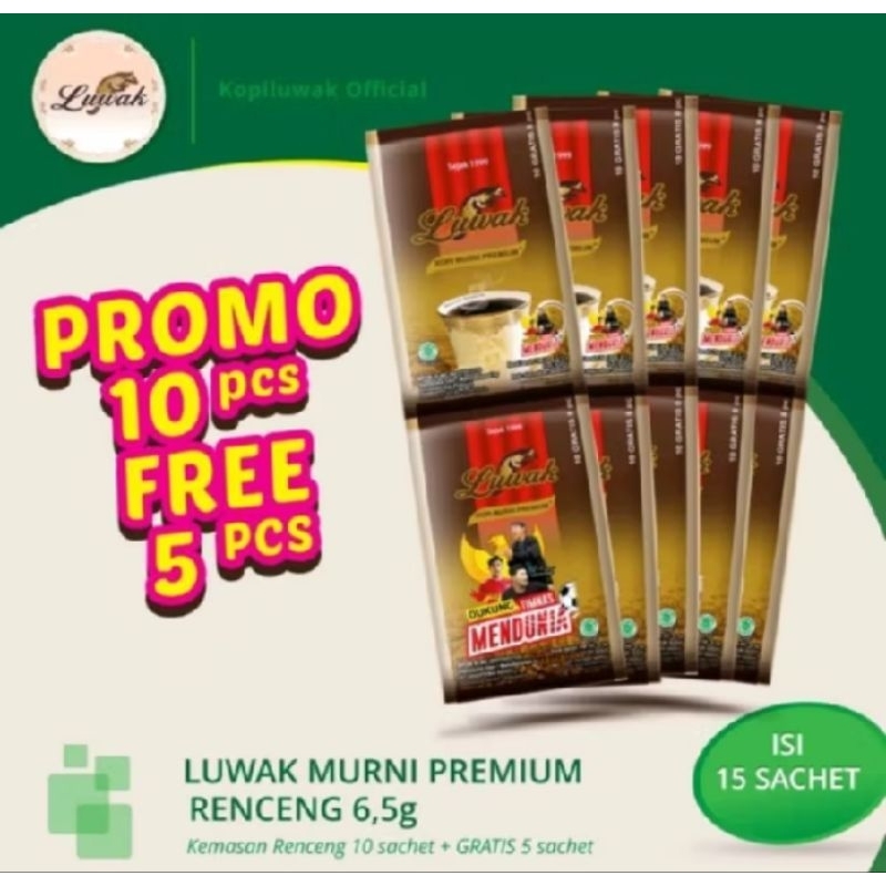 

Luwak Kopi Murni Premium Mini Sachet 6.5gr isi 15 pcs