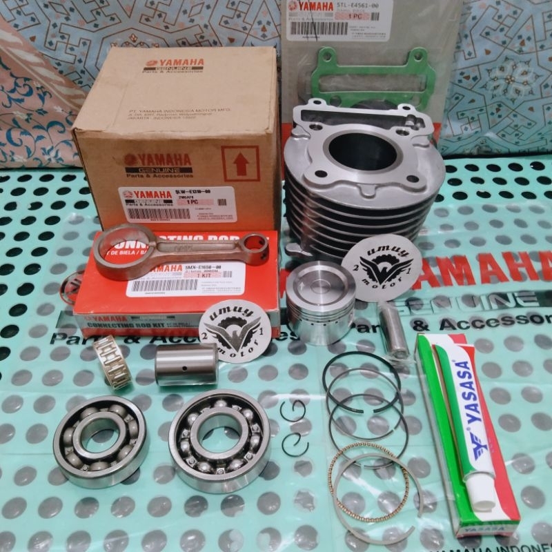 Paket Blok Seher 5LW/5TL + Setang Seher + 2 Pcs Bering kruk as Yamaha Mio lama, Mio Sporty, Mio soul