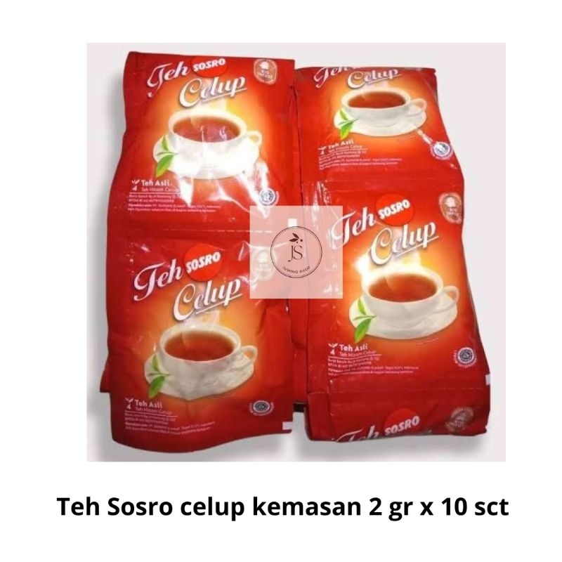 

TEH SOSRO BLACK TEA CELUP KEMASAN 2 GR X 10 SCT