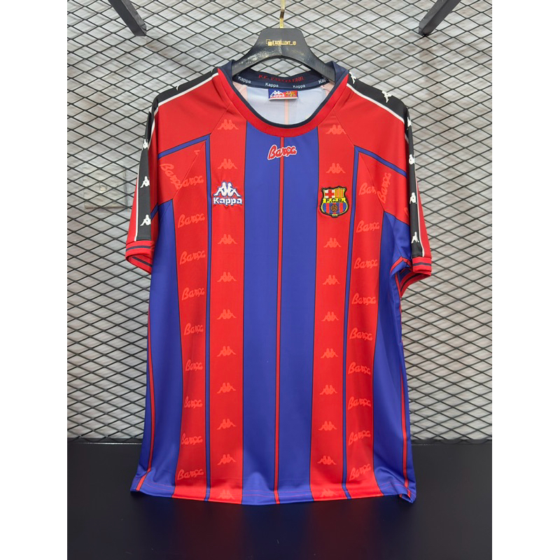 Jersey retro barcelona home 1998-1999 jersey vintage