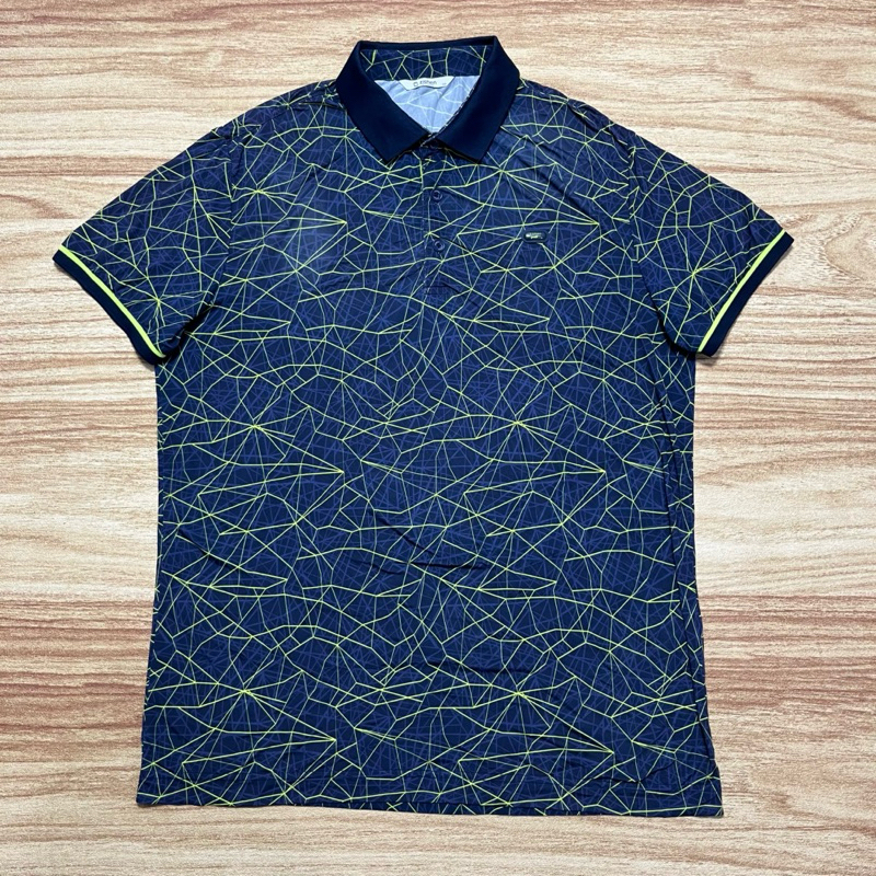 Polo Golf Jersey ZISHEN Sports Fullprint Navy Yellow (XL)